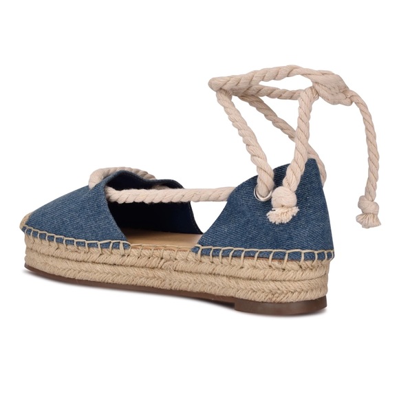 Nine West Meaks Ankle Wrap Espadrille Flats - Picture 3 of 5